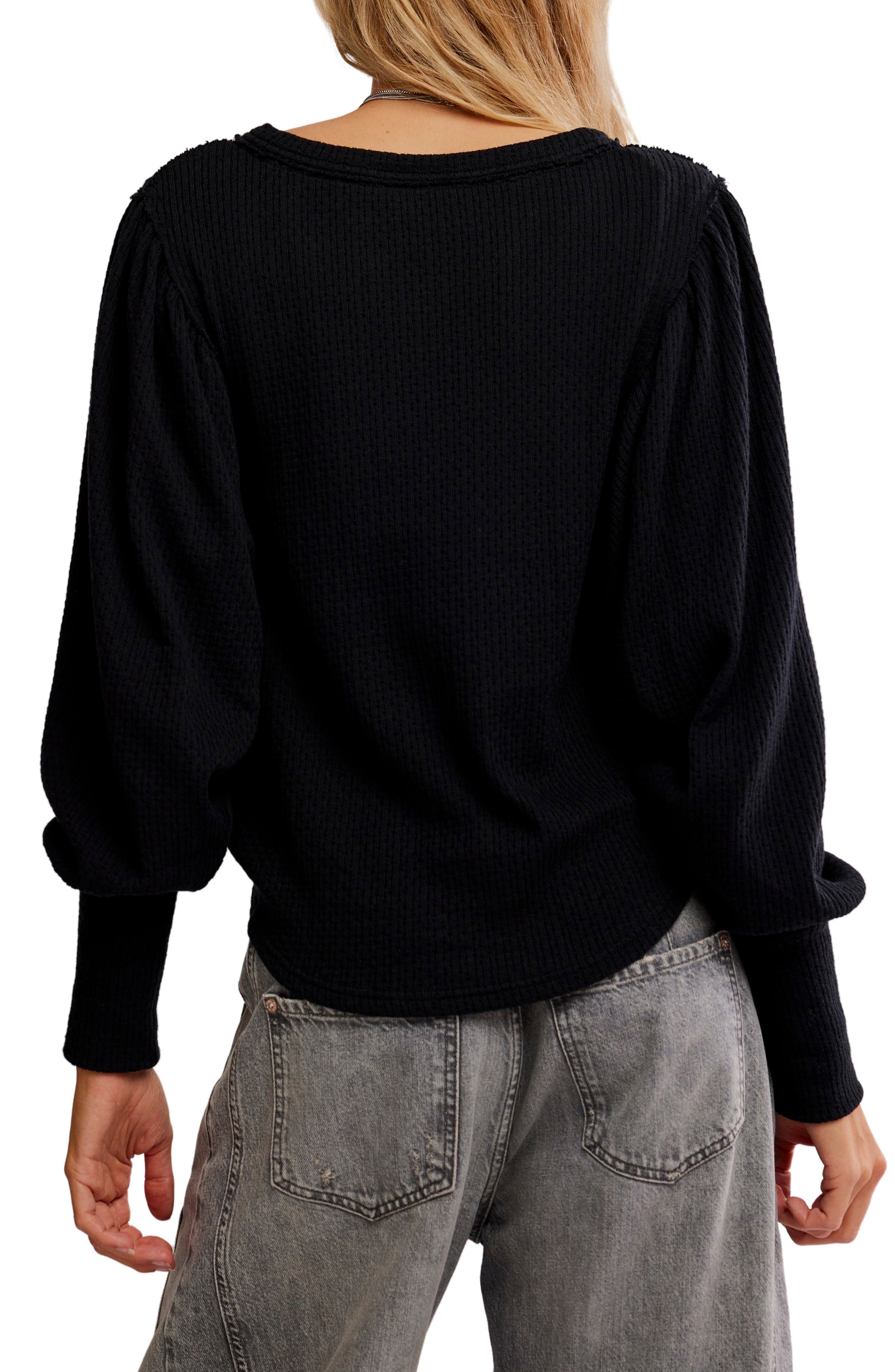 Quinn Rib Henley Top - image 2