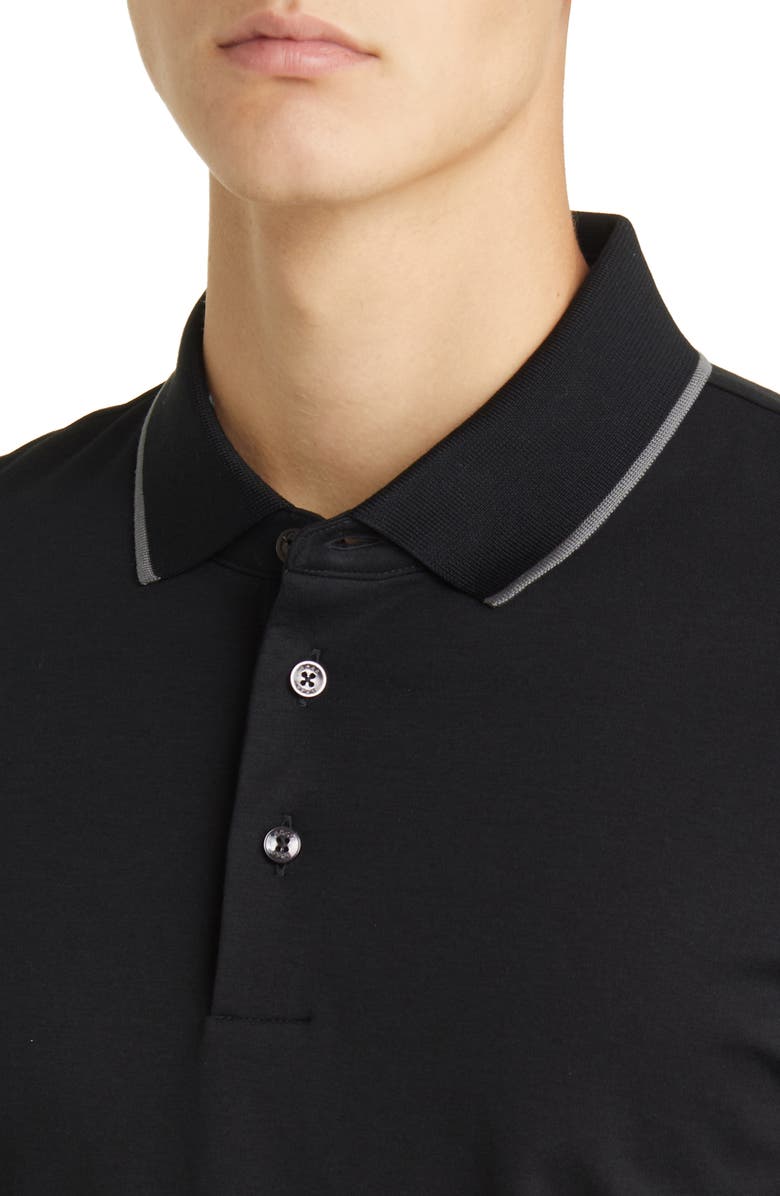 BOSS Pearl Tipped Long Sleeve Polo, Alternate, color, 