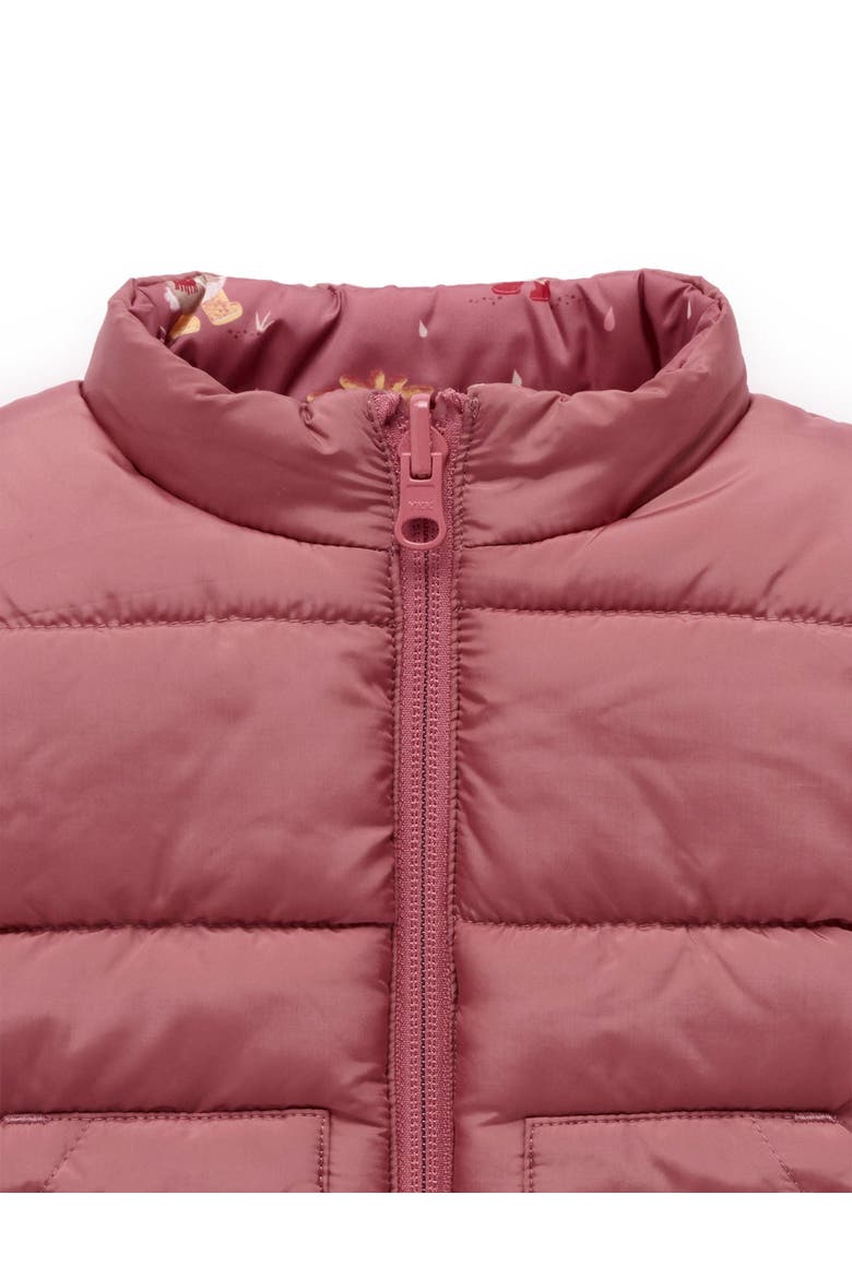Baby Girl's Reversible Puffer Vest, Alternate, color, Umbrella Print