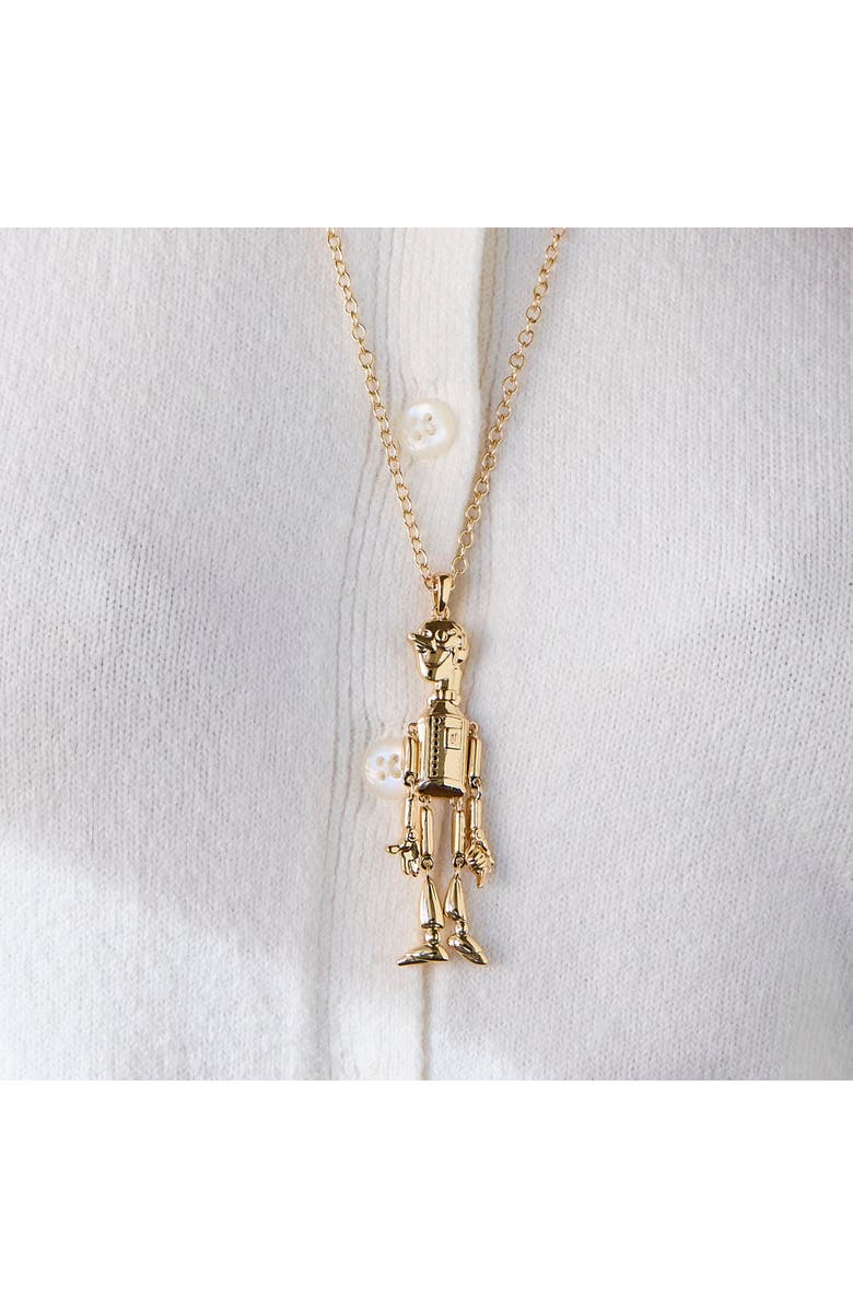 Lele Sadoughi The New Wizard Of Oz Tin Man Pendant Necklace, Alternate, color, Wizard Of Oz