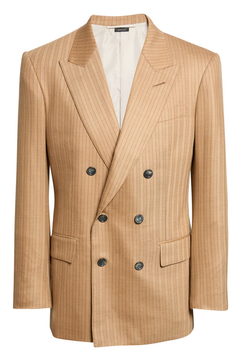 Subtle Saxony Herringbone Stripe Sportcoat, Main, color, EBF CAMEL
