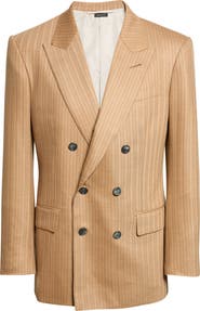 TOM FORD Subtle Saxony Herringbone Stripe Sportcoat