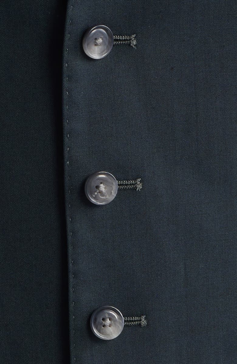 BOSS Huge Virgin Wool Blend Vest, Alternate, color, Open Green