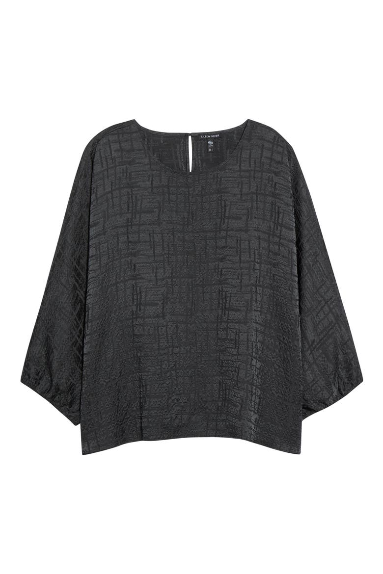 Textured Silk Dolman Sleeve Top, Main, color, GRAPHITE