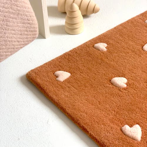Maison Deux Hearts Rug In Brown