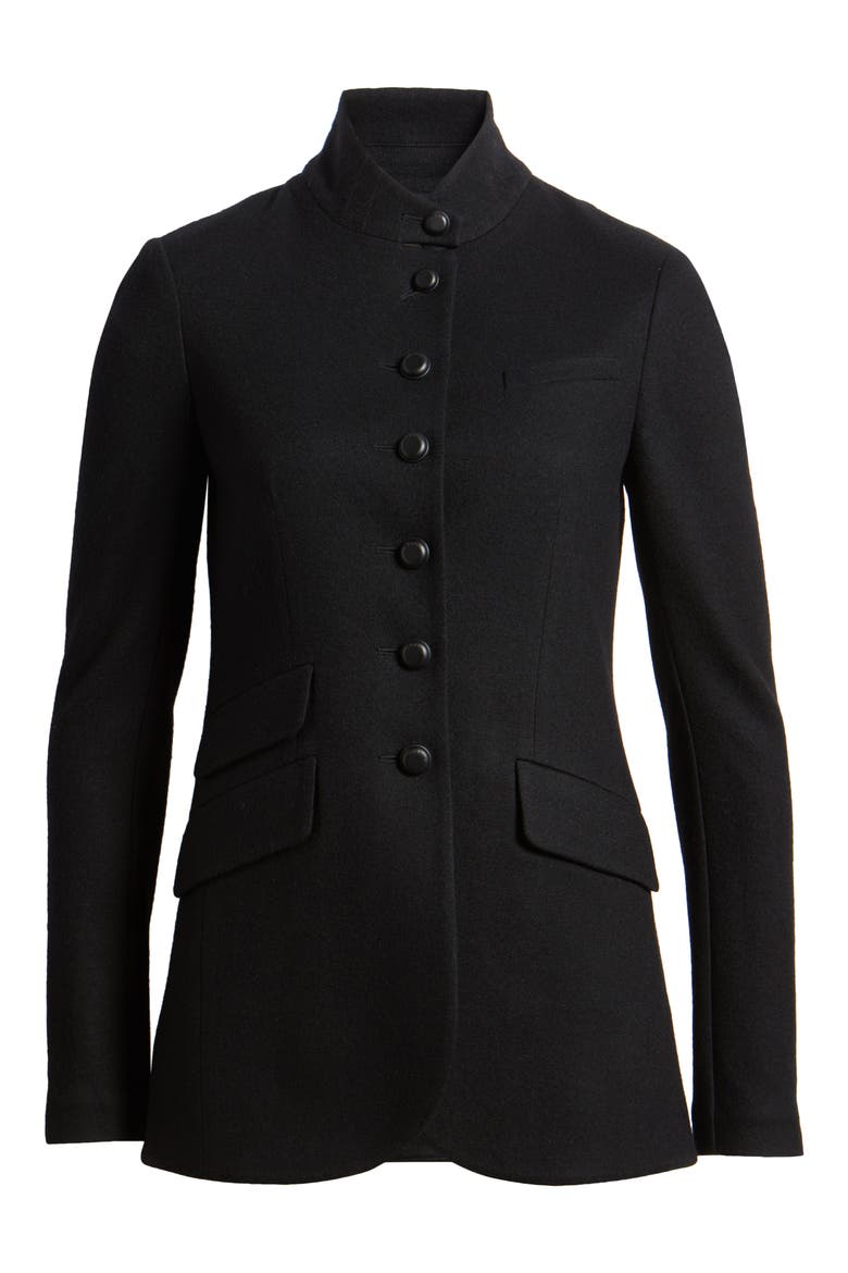Slade Long Wool Jacket, Alternate, color, BLACK