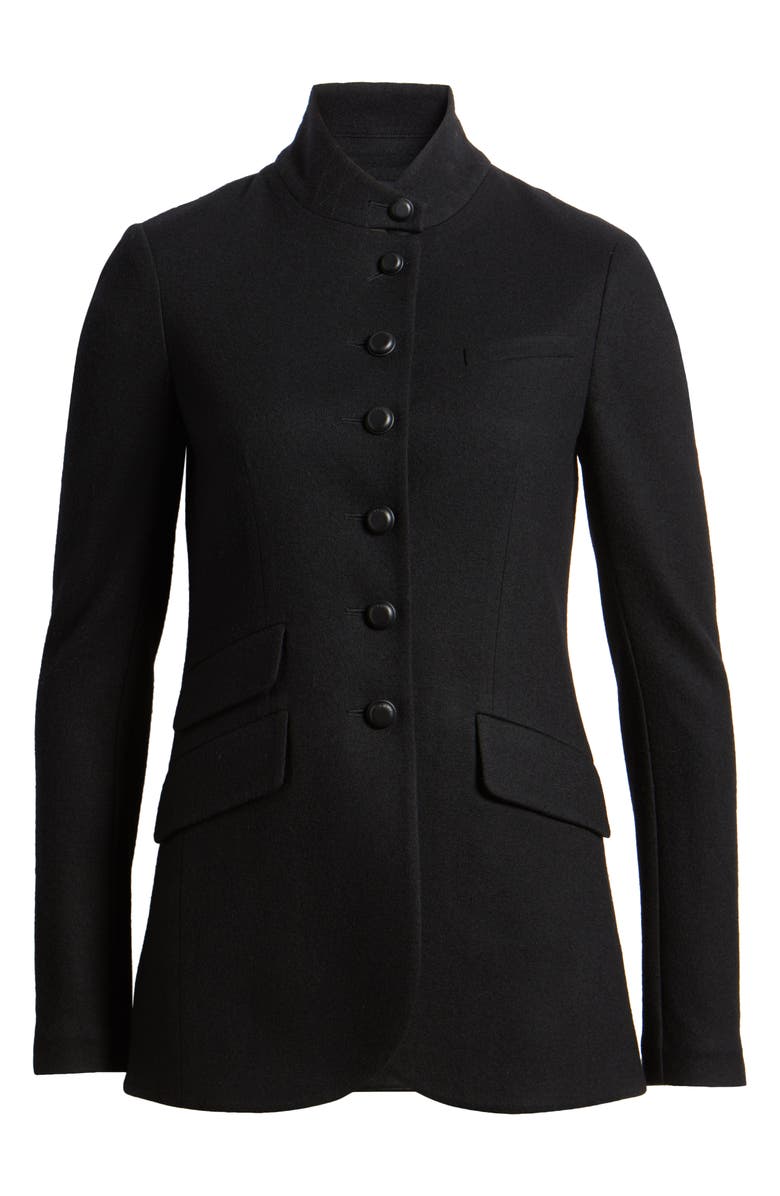 rag & bone Slade Long Wool Jacket, Alternate, color, Black