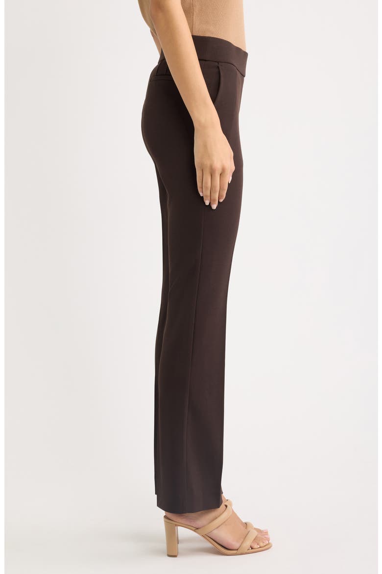 Slash Pocket Crepe Pull-On Pants, Alternate, color, CHOCOLATE BROWN