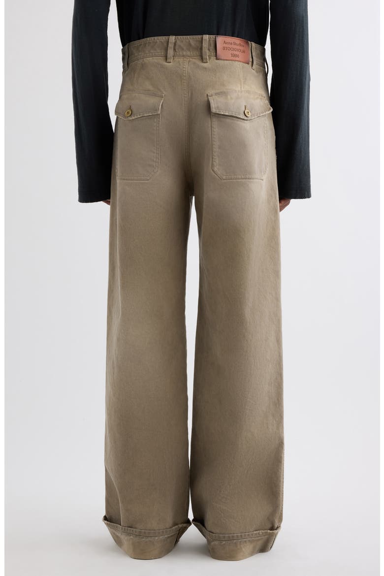 Plinty Stained Organic Cotton Twill Trousers, Alternate, color, CAMEL BEIGE