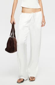 LIONESS Femme Satin Drawstring Pants