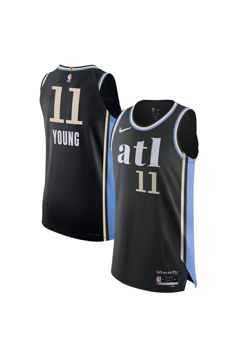 Nike Men's Nike Trae Young Black Atlanta Hawks  Authentic Jersey - City Edition, Main, color, 