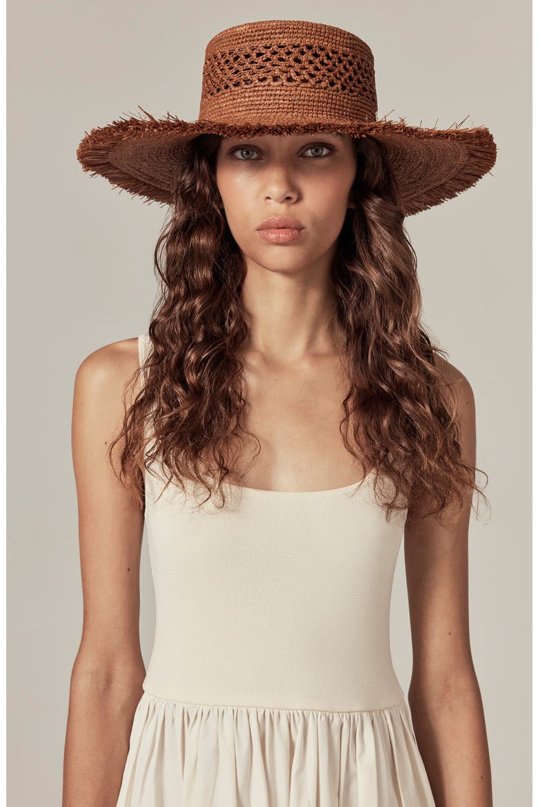 Ivy Raffia Boater, Alternate, color, NUTSHELL