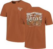 IMAGE ONE Women's Texas Orange Texas Longhorns Comfort Colors Campus Scene Drawing Script T-Shirt