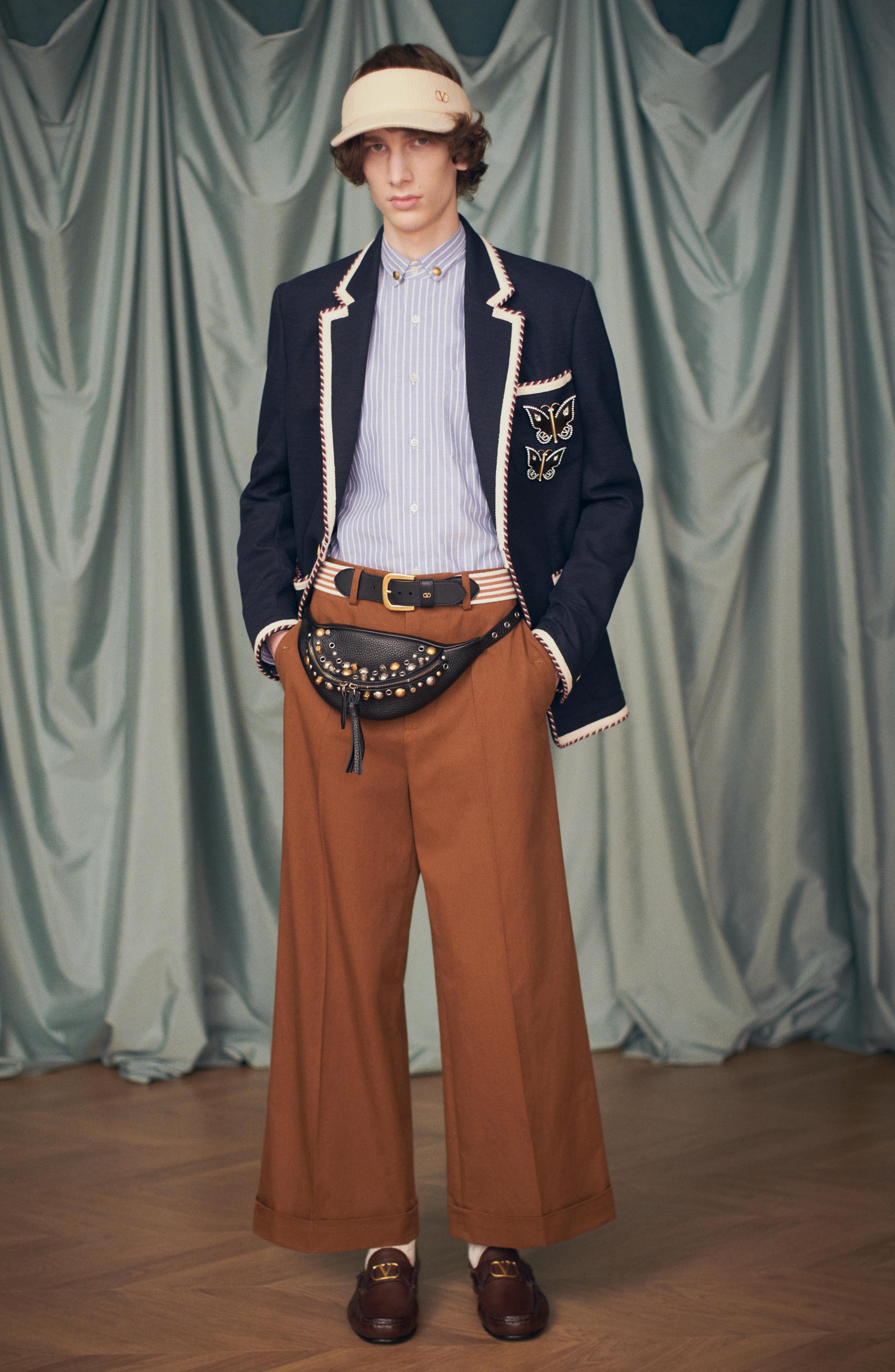 Valentino Garavani VLOGO Loafer, Alternate, color, Bark Brown