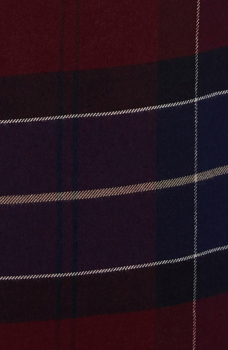 Barbour Lustleigh Plaid Button-Down Flannel Shirt, Alternate, color, Merlot
