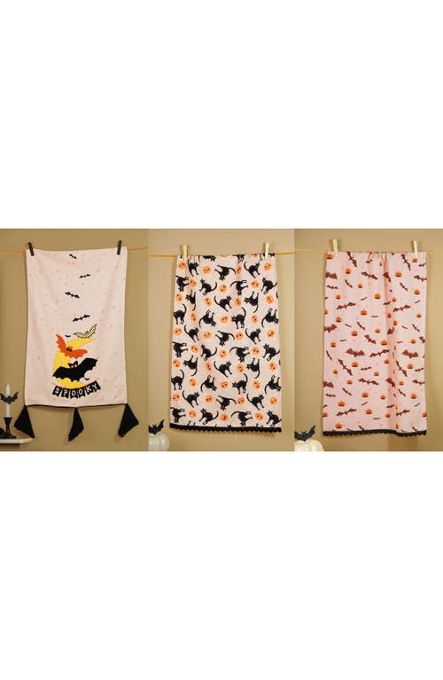 Tiramisu 3pc Haunted Hues Artisan Kitchen Tea Towel Set In Neutral
