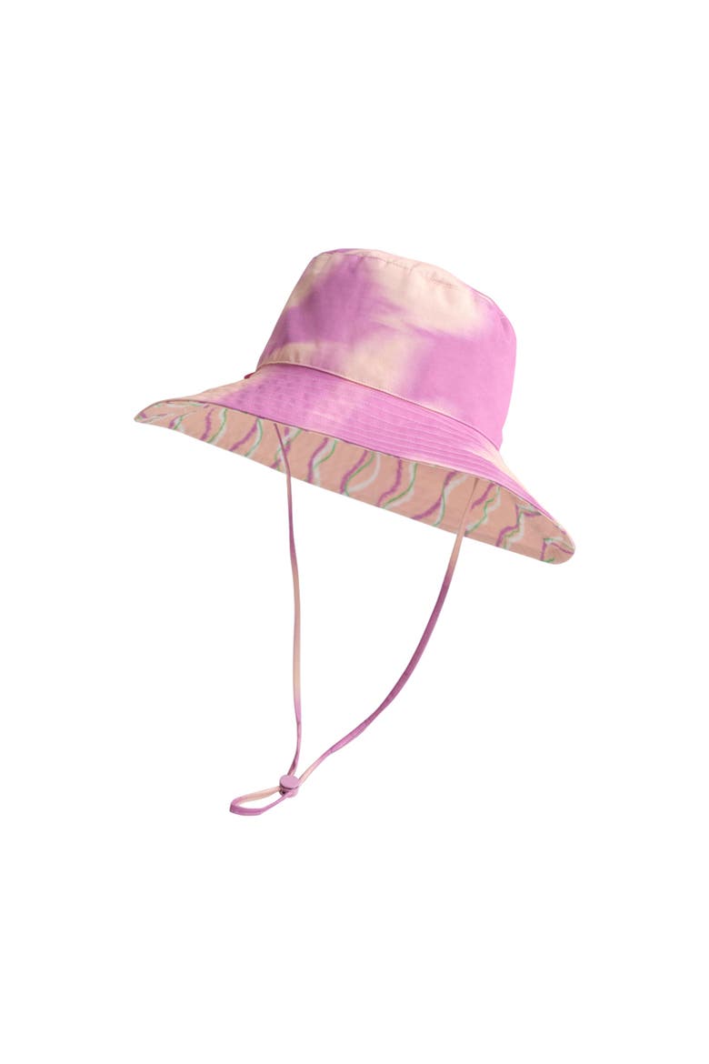 FRIDA x LOST PATTERN "Frida's Dream" Cotton Reversible Sun Hat, Main, color, Pink
