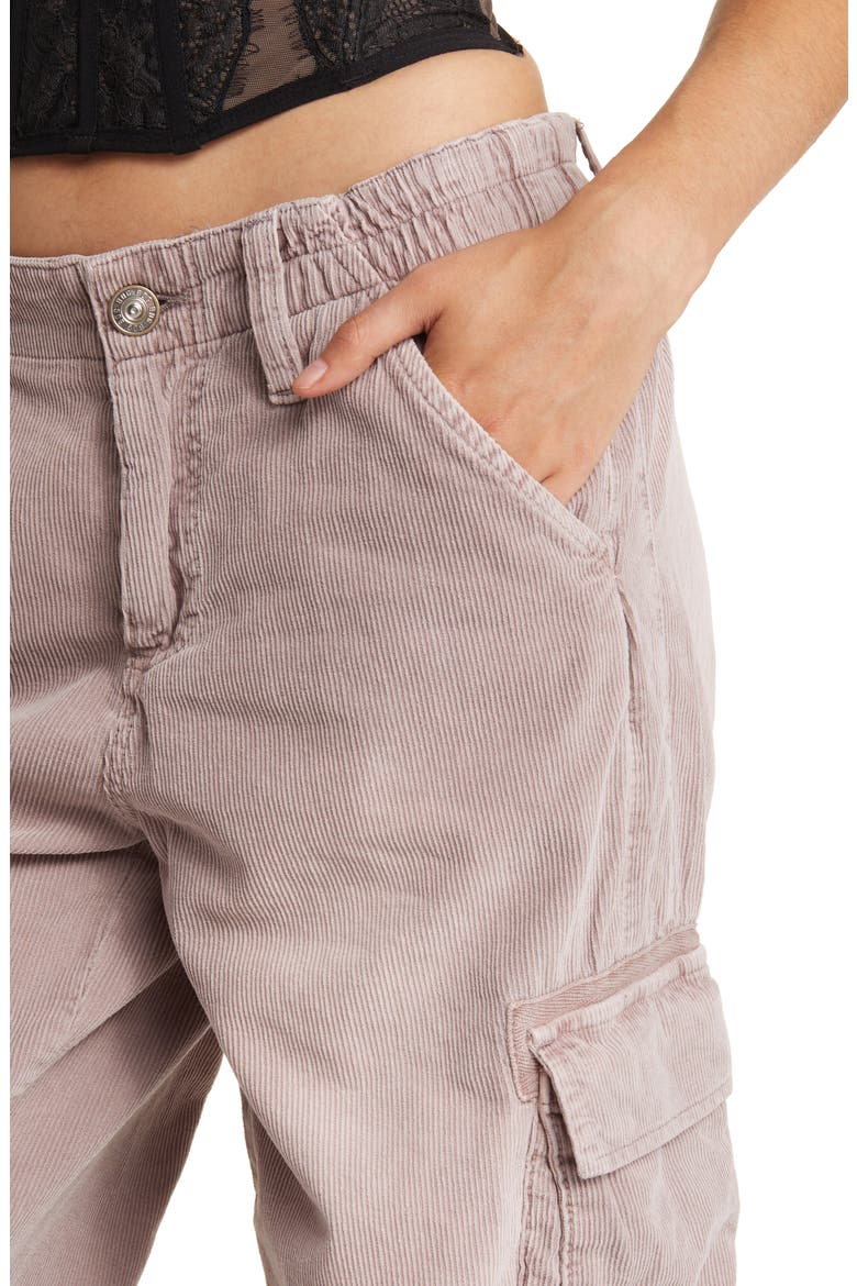 Y2K Low Rise Corduroy Cargo Pants, Alternate, color, LILAC