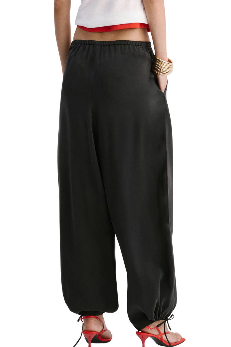 Elastic Waist Baggy Wide Leg Pants, Alternate, color, BLACK