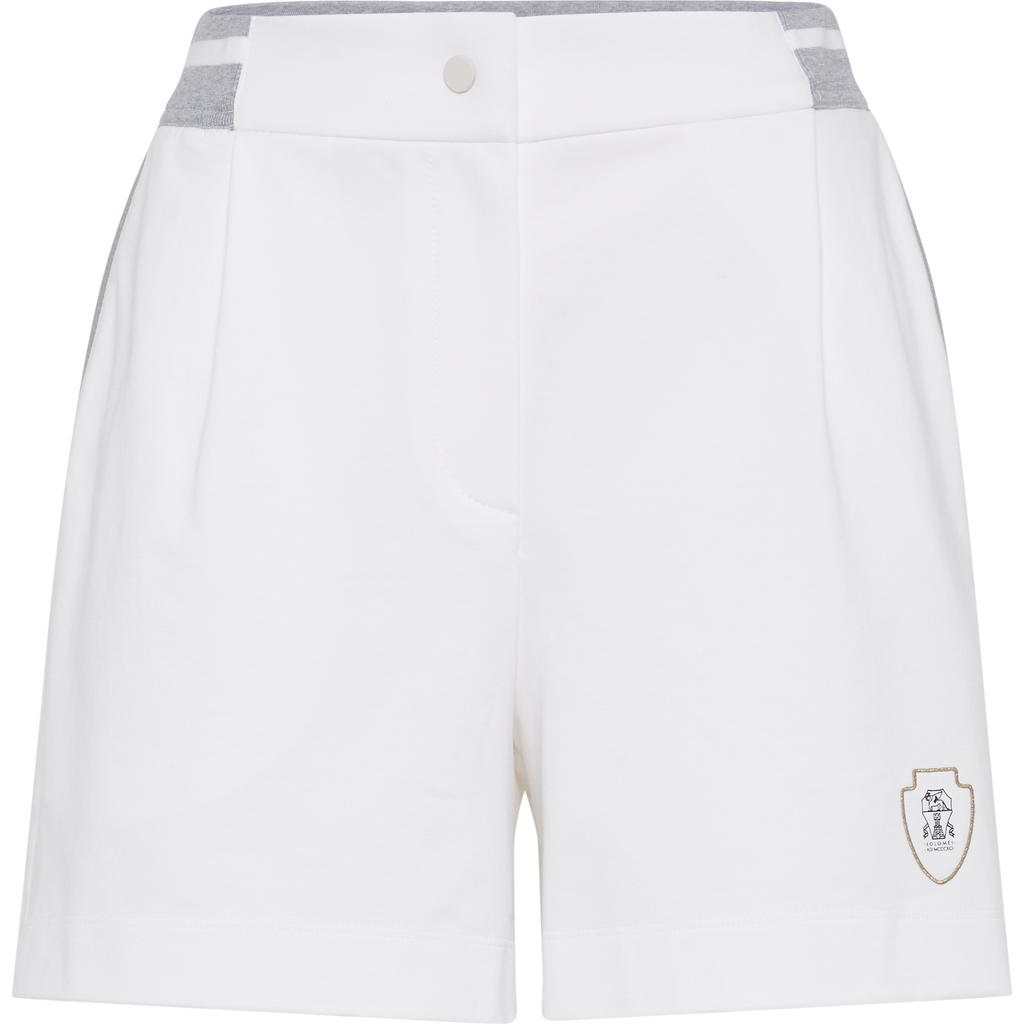 Shop Brunello Cucinelli Lightweight French Terry Shorts In White