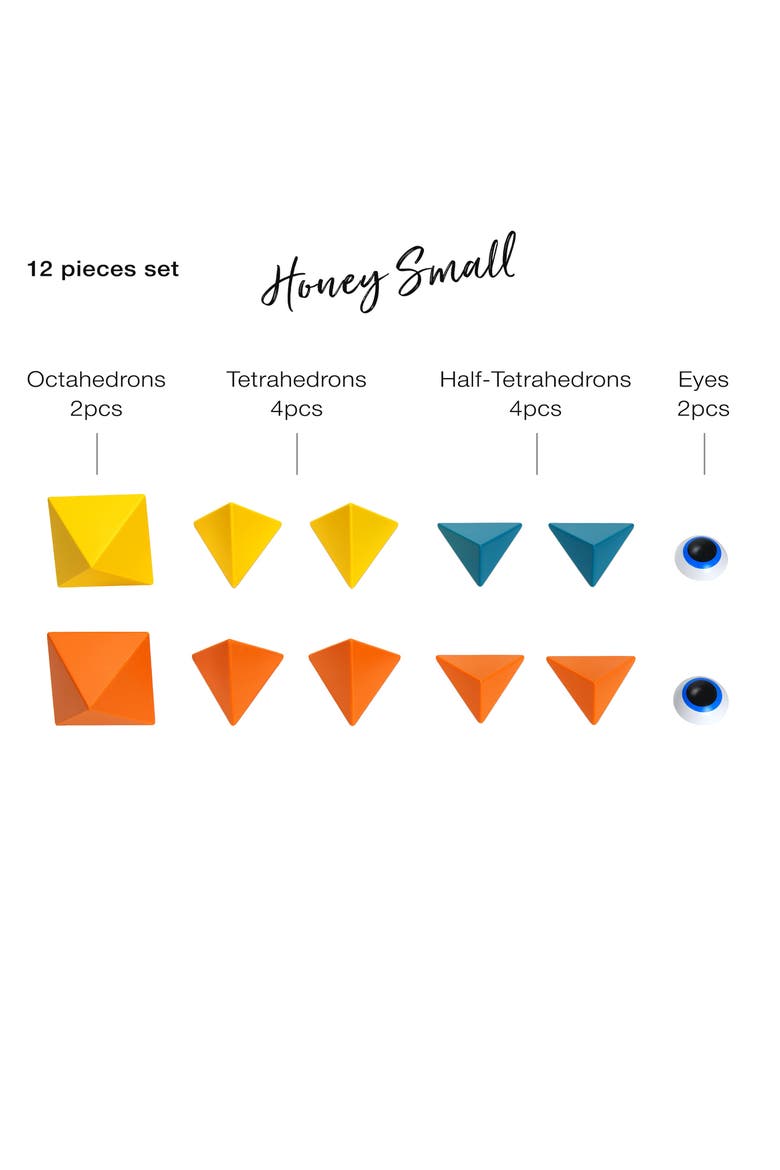 Kids' Honey Small 12-Piece Magnetic Construction Kit, Alternate, color, YELLOW ORANGE BLUEGREEN
