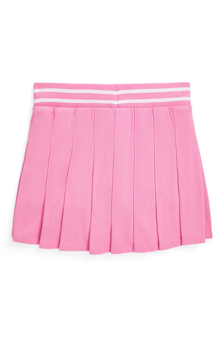 Kids' Pleated Cotton Jersey Skort, Alternate, color, LAGUNA PINK