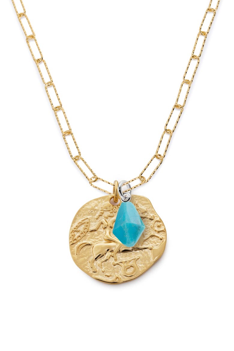 Goddess Coin Pendant Necklace, Main, color, 18K GOLD VERMEIL