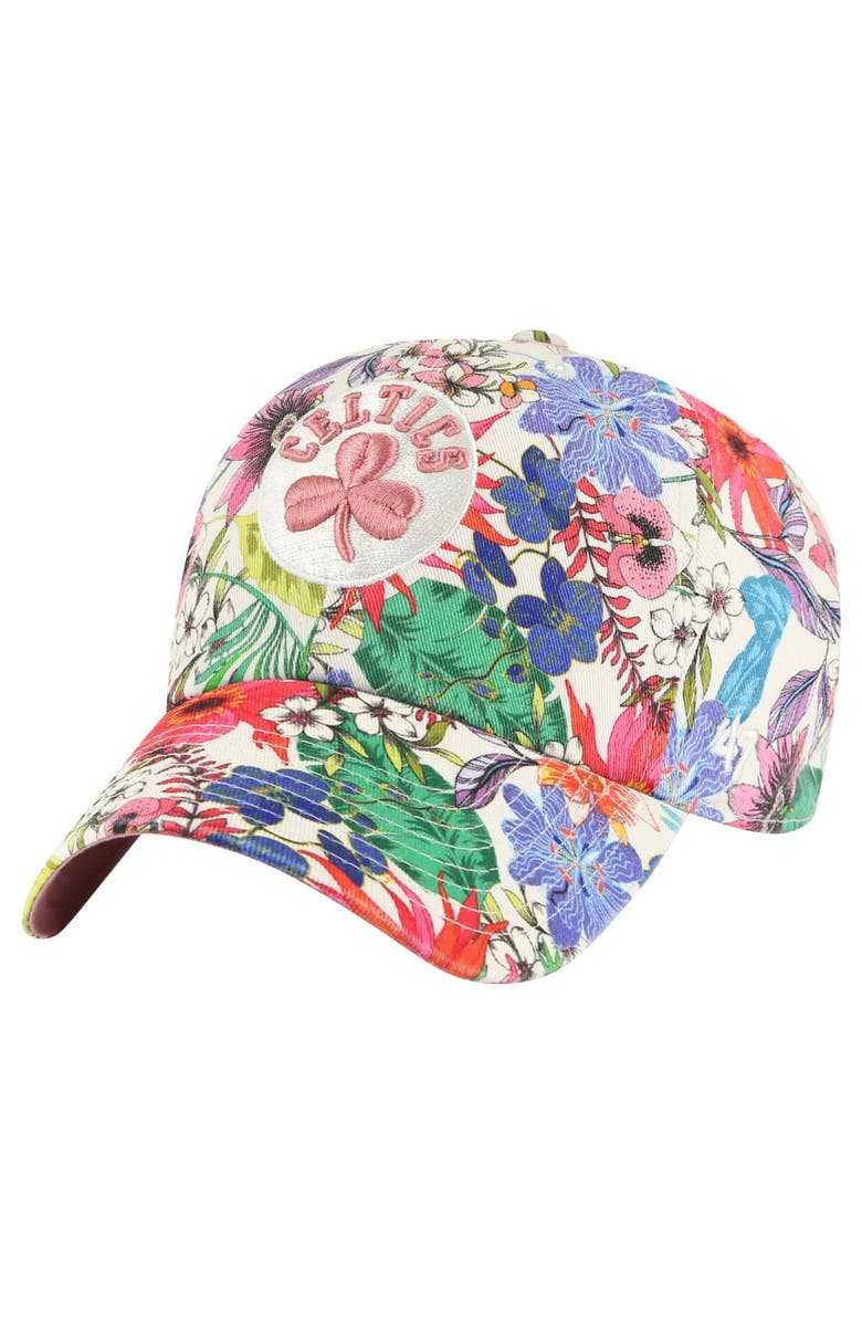 '47 Women's '47 Cream Boston Celtics Pollinator Clean Up Adjustable Hat, Main, color, 
