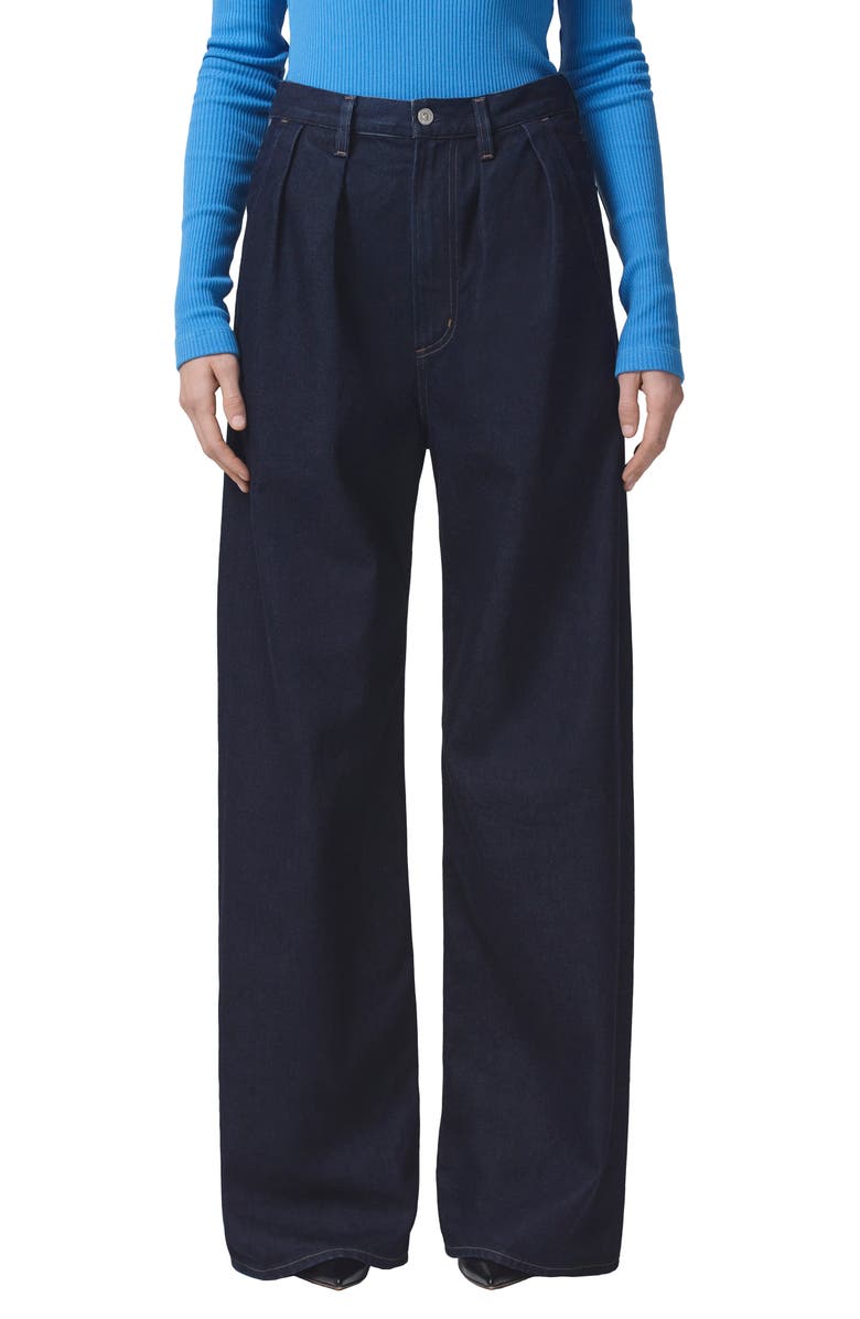 Citizens of Humanity Maritzy Pleated Wide Leg Denim Pants, Main, color, 