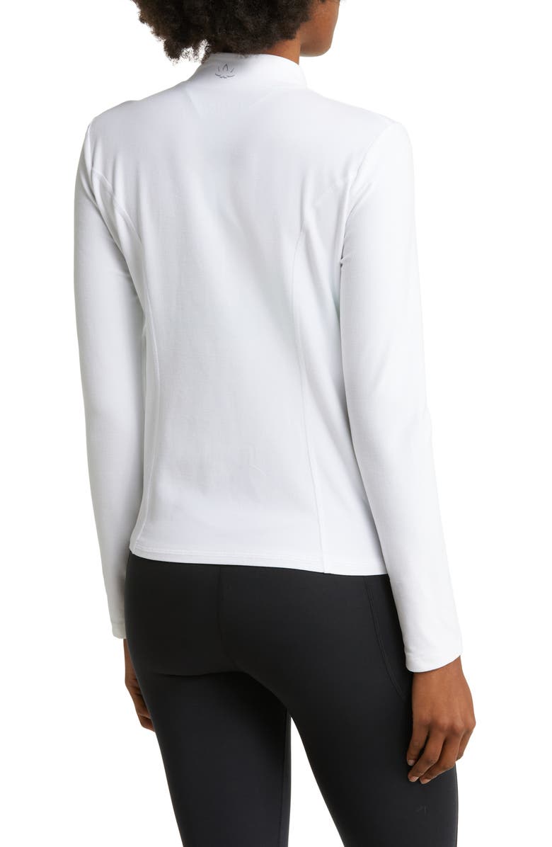 Beyond Yoga On the Go Mock Neck Jacket, Alternate, color, Cloud White