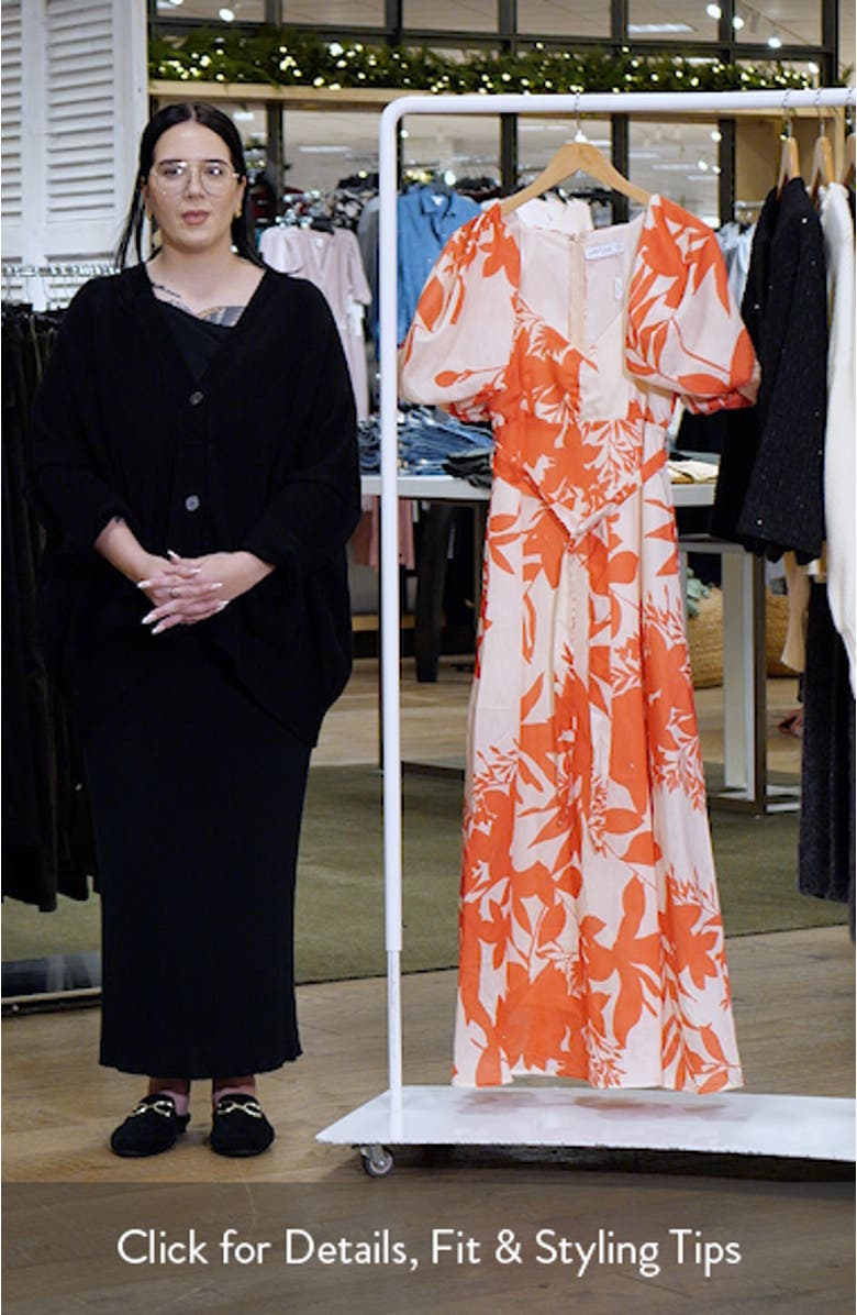 Ellery Puff Sleeve Tie Waist Dress, sales video thumbnail