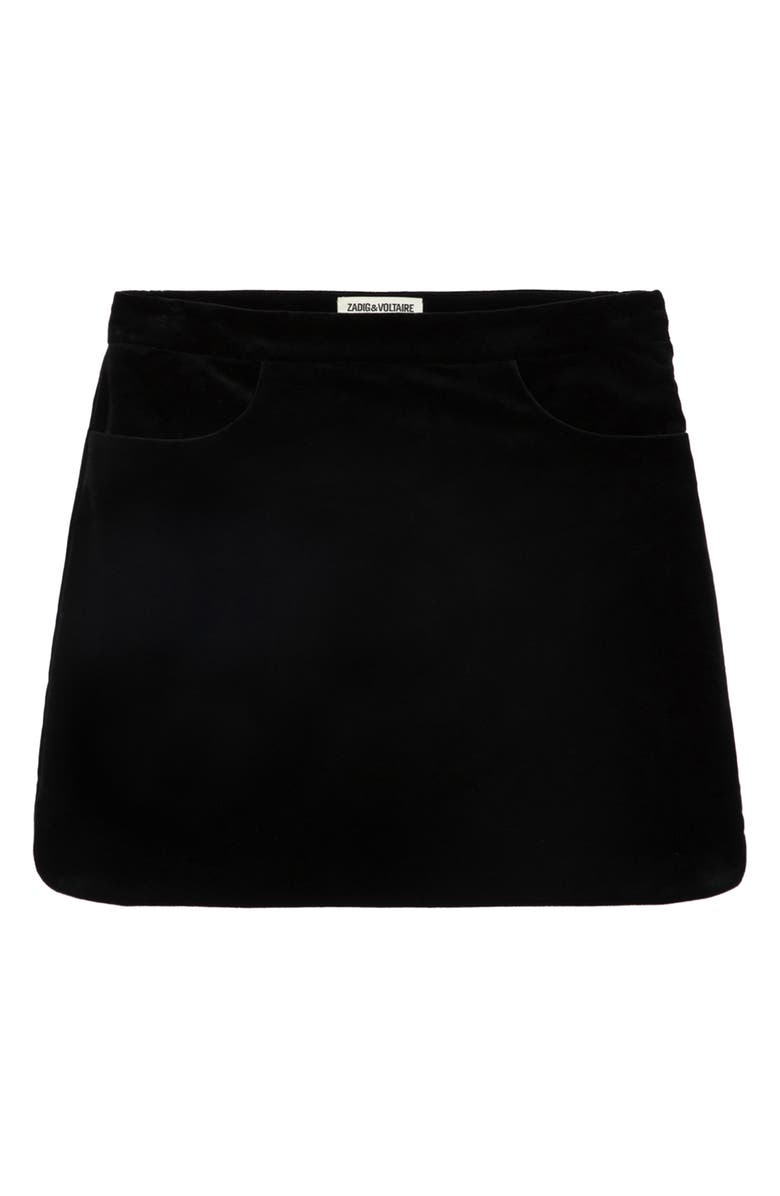 Zadig & Voltaire Junette Velvet Miniskirt, Alternate, color, 