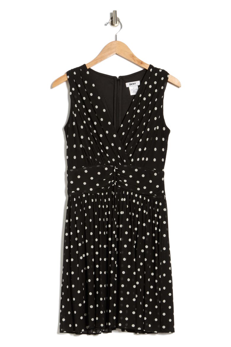 Sleeveless Fit & Flare Dress, Alternate, color, CLASSIC DOT