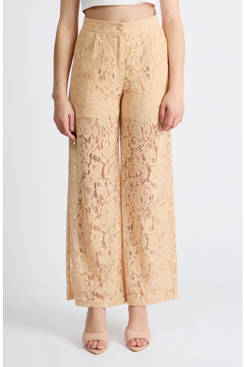 Andrey Lace Trousers, Main, color, TAN