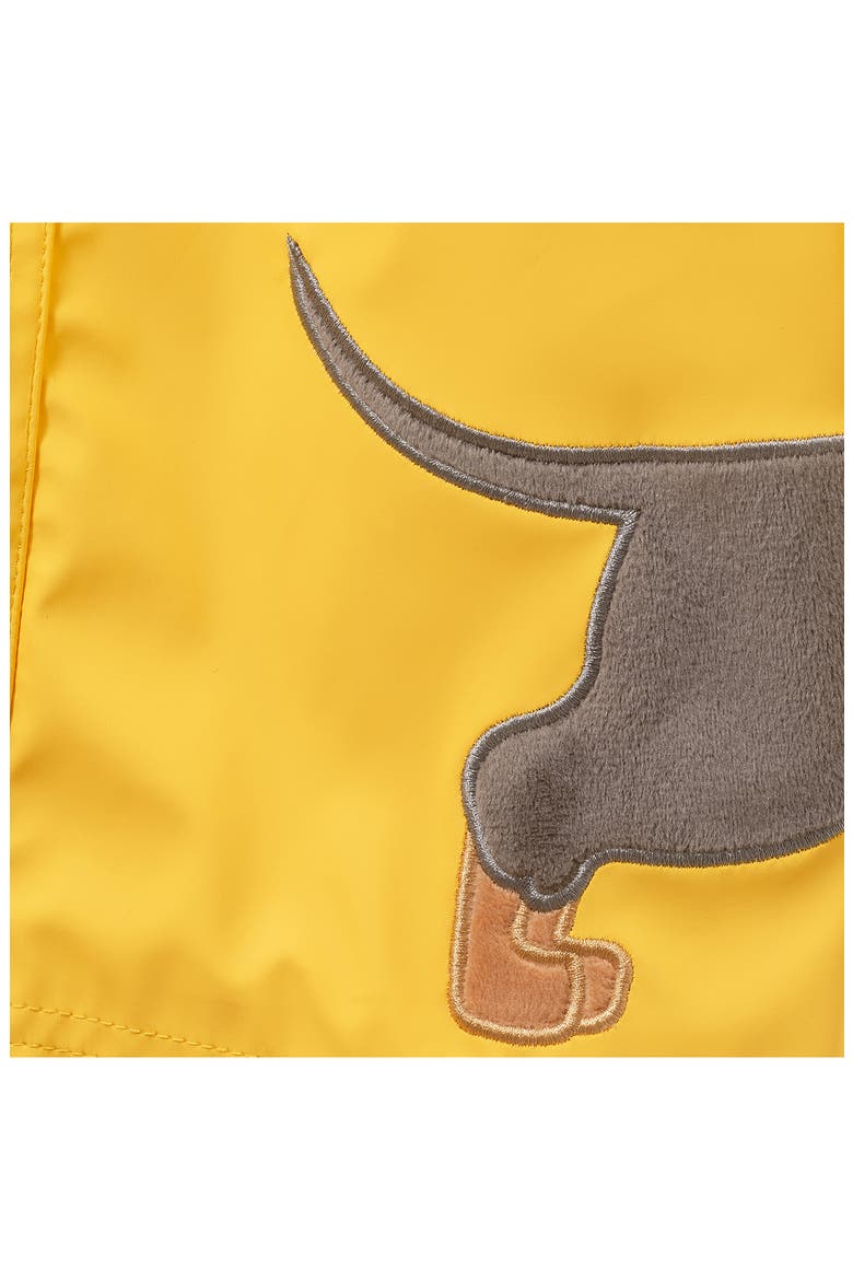 Kids' Patterned Rain Coat, Alternate, color, YELLOW DOG