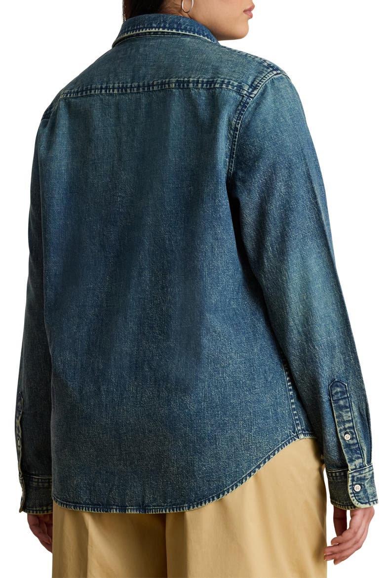 Classic Fit Denim Button-Up Shirt, Alternate, color, HAZE WASH