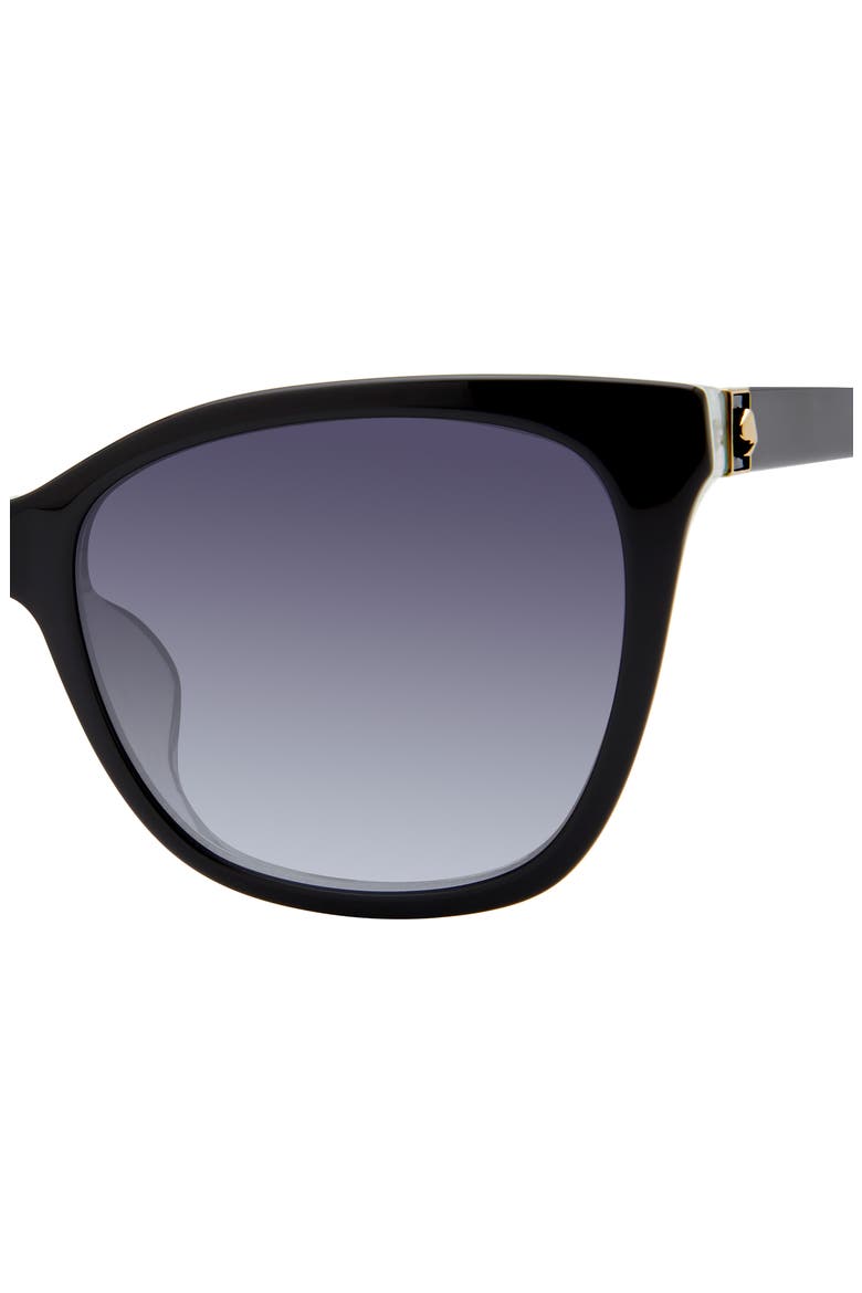desi 55mm gradient cat eye sunglasses, Alternate, color, BLACK
