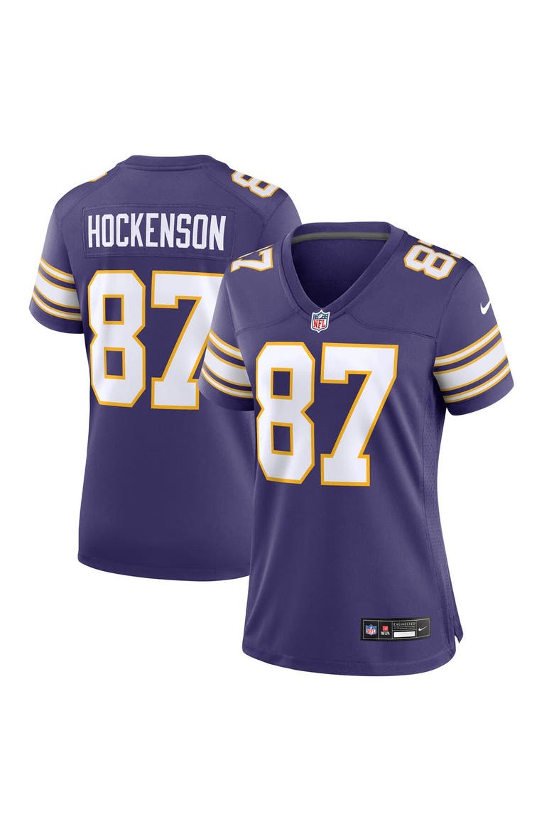 Women's Nike T.J. Hockenson Purple Minnesota Vikings Player Jersey, Main, color, Purple