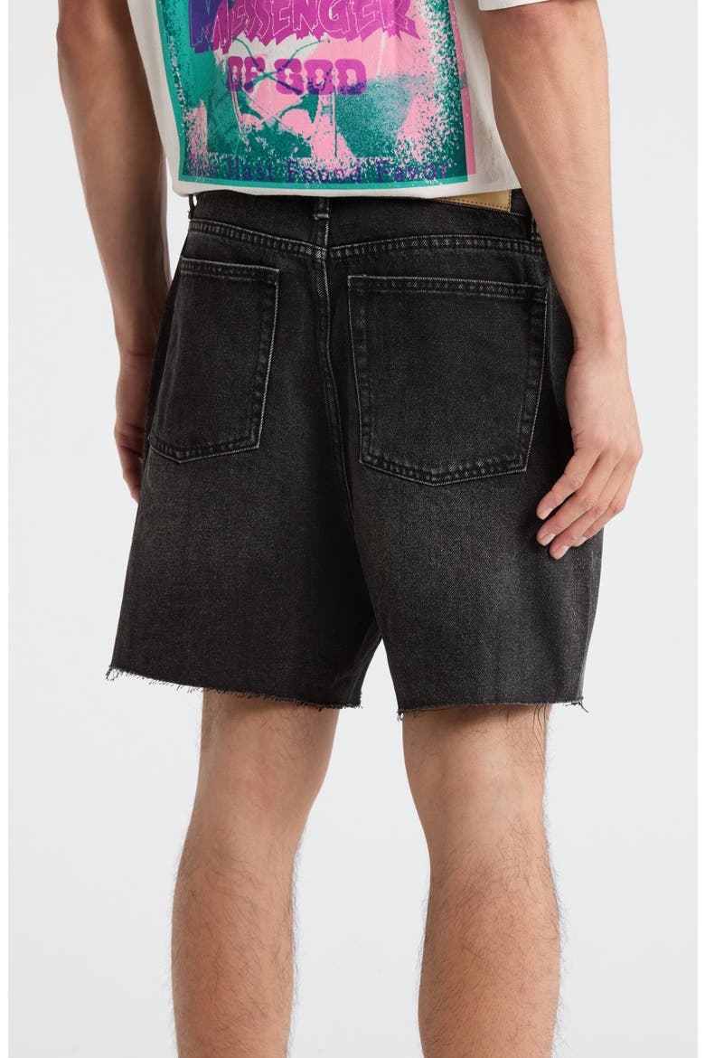 Cutoff Denim Shorts, Alternate, color, BLACK