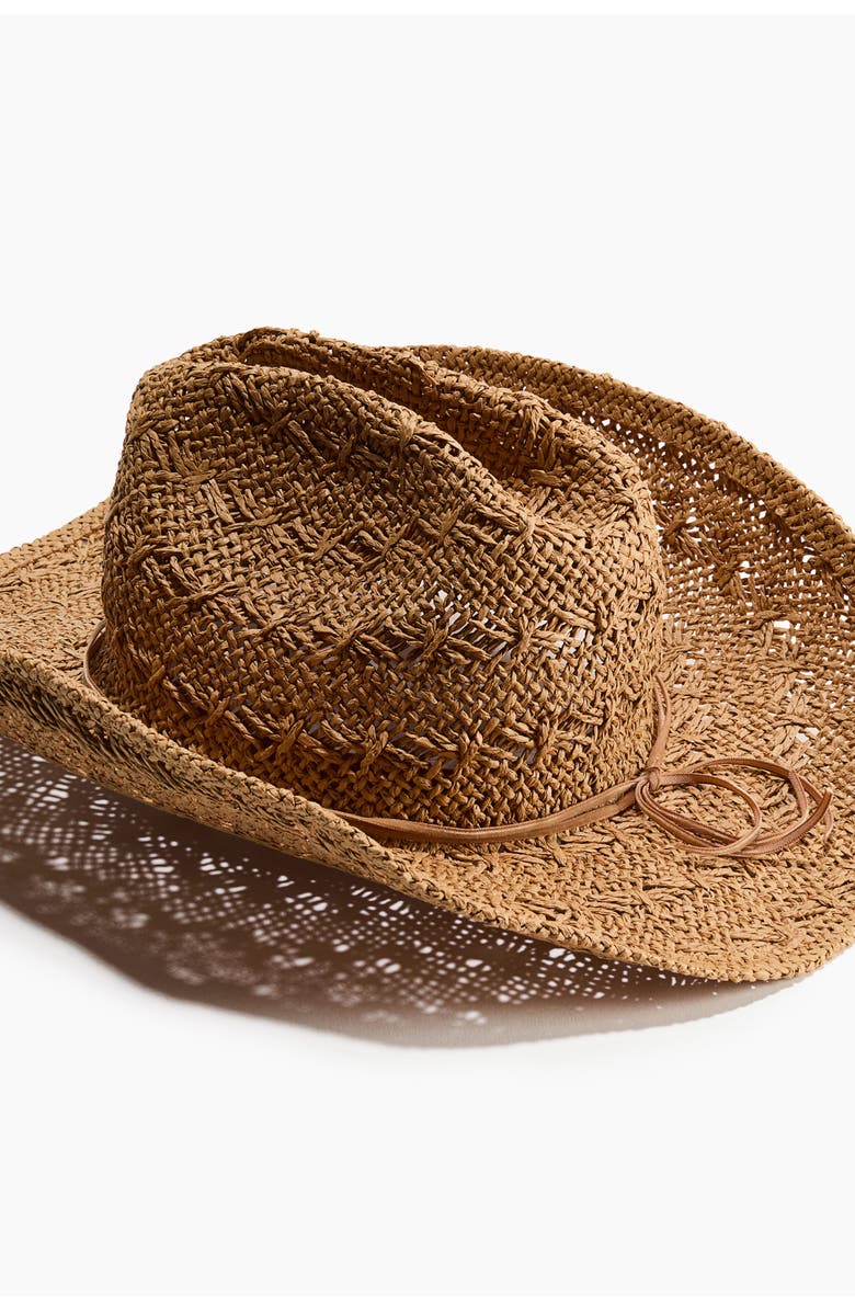 H&M Straw Cowboy Hat, Alternate, color, Beige