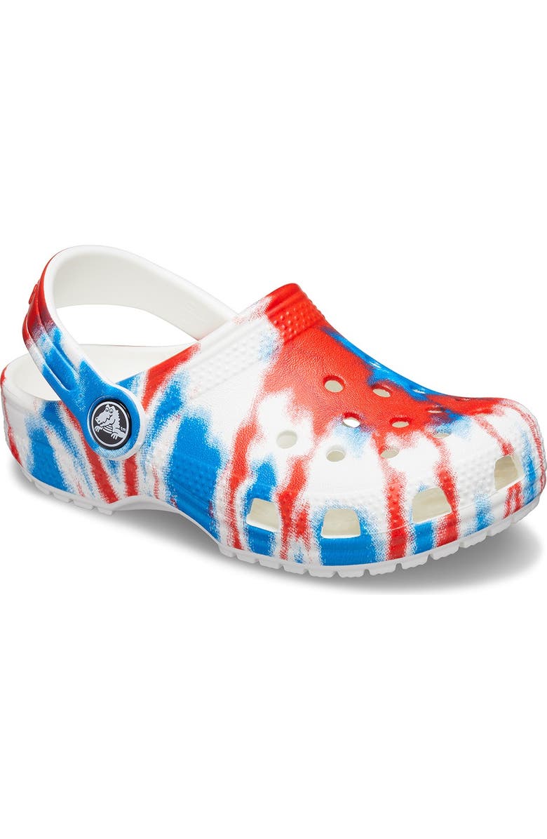 CROCS <sup>™</sup> Kids' Tie Dye Classic Clog, Main, color,