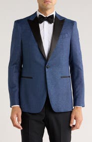 John Varvatos Star USA Geometric Wool Blend Dinner Jacket