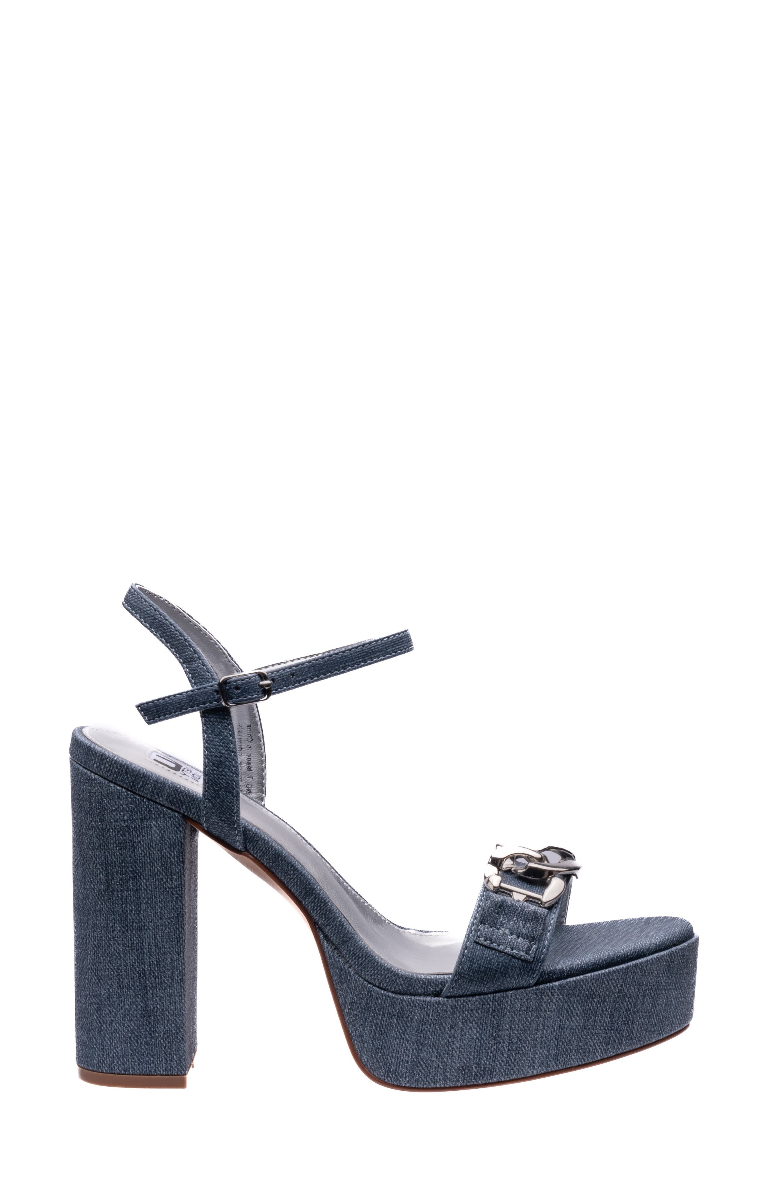 NINETY UNION Darling Platform Heeled Sandal, Alternate, color, Blue Denim