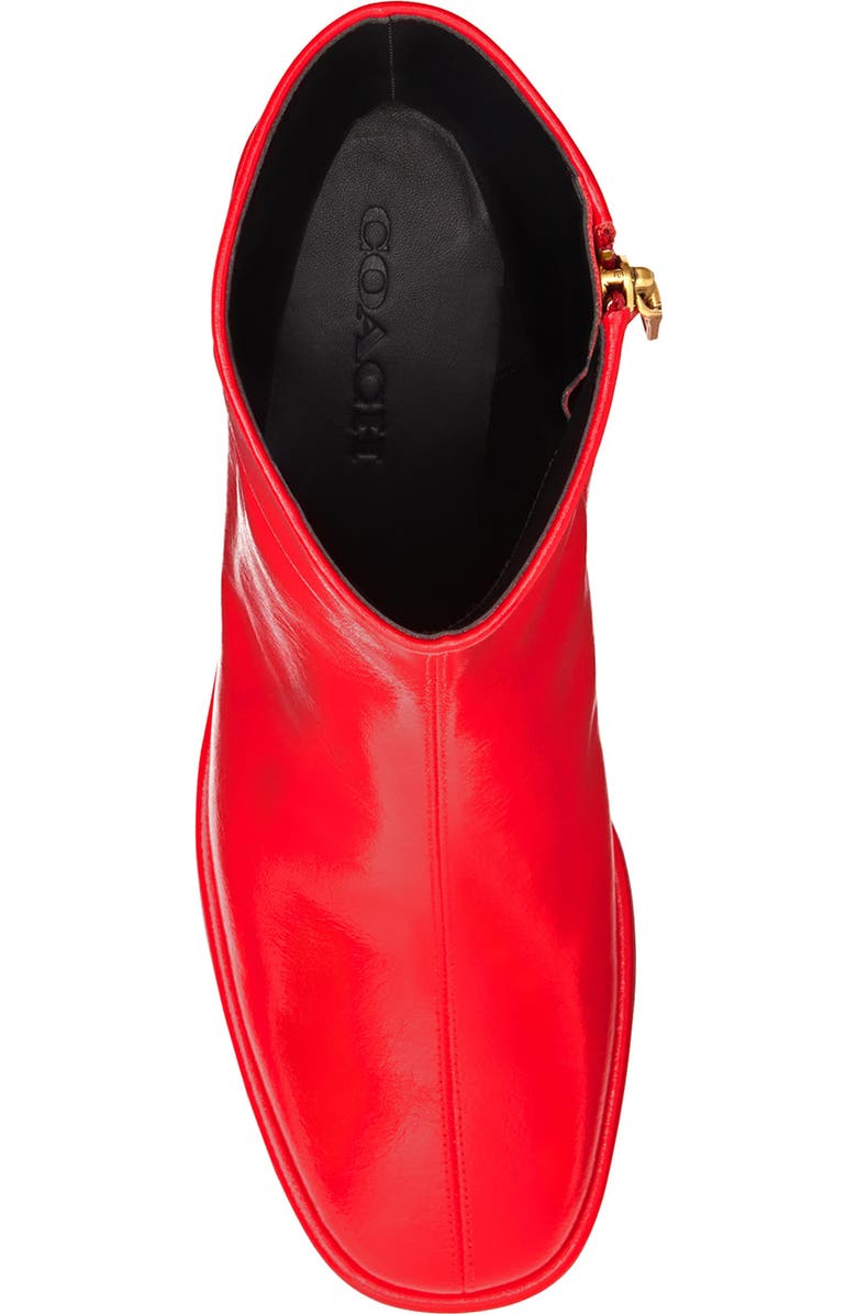 COACH Gigi Glazed Bootie, Alternate, color, Bright Red