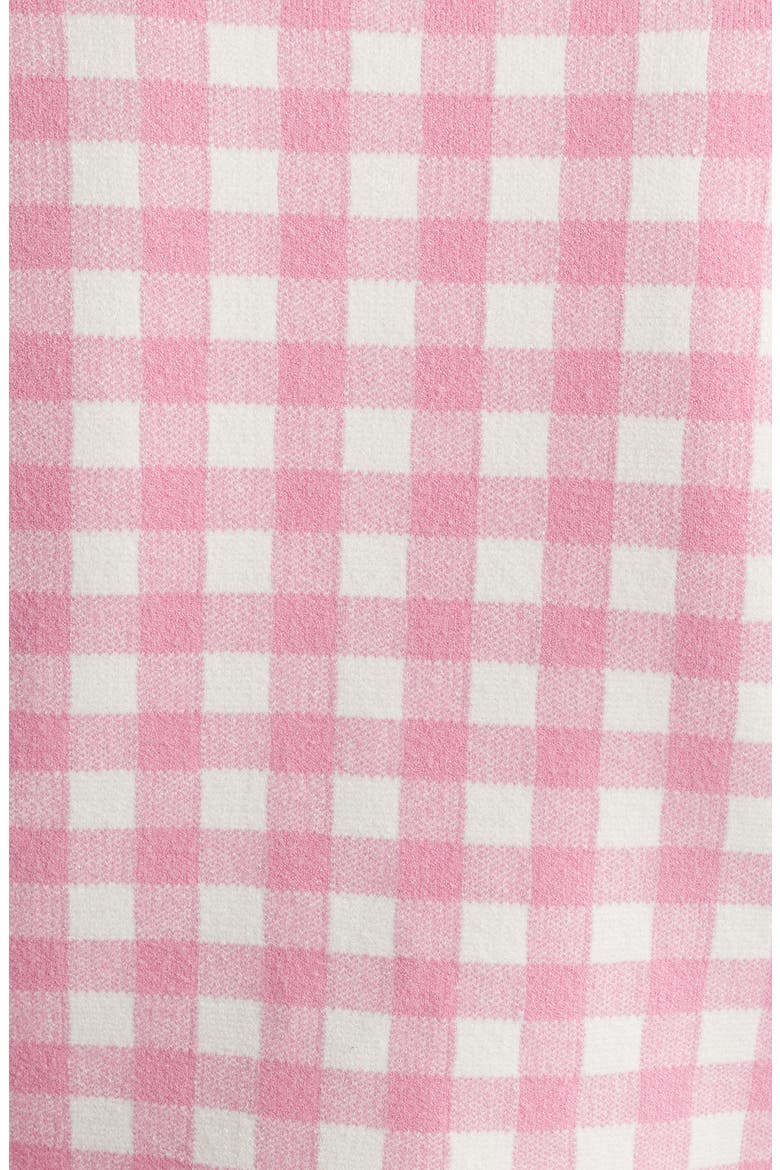 Bridgette Check Crop Cardigan, Alternate, color, PINK PEARL