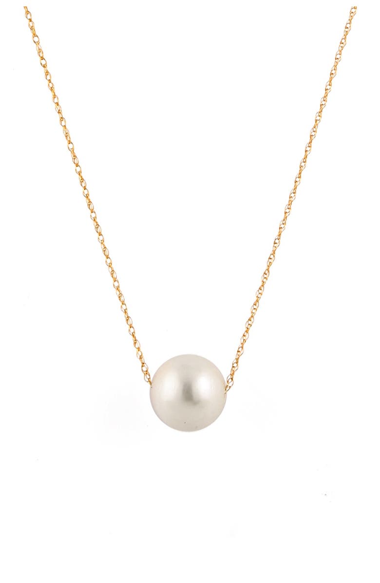 SPLENDID PEARLS 14K Yellow Gold 10-11mm Freshwater Pearl Pendant Necklace, Main, color, 