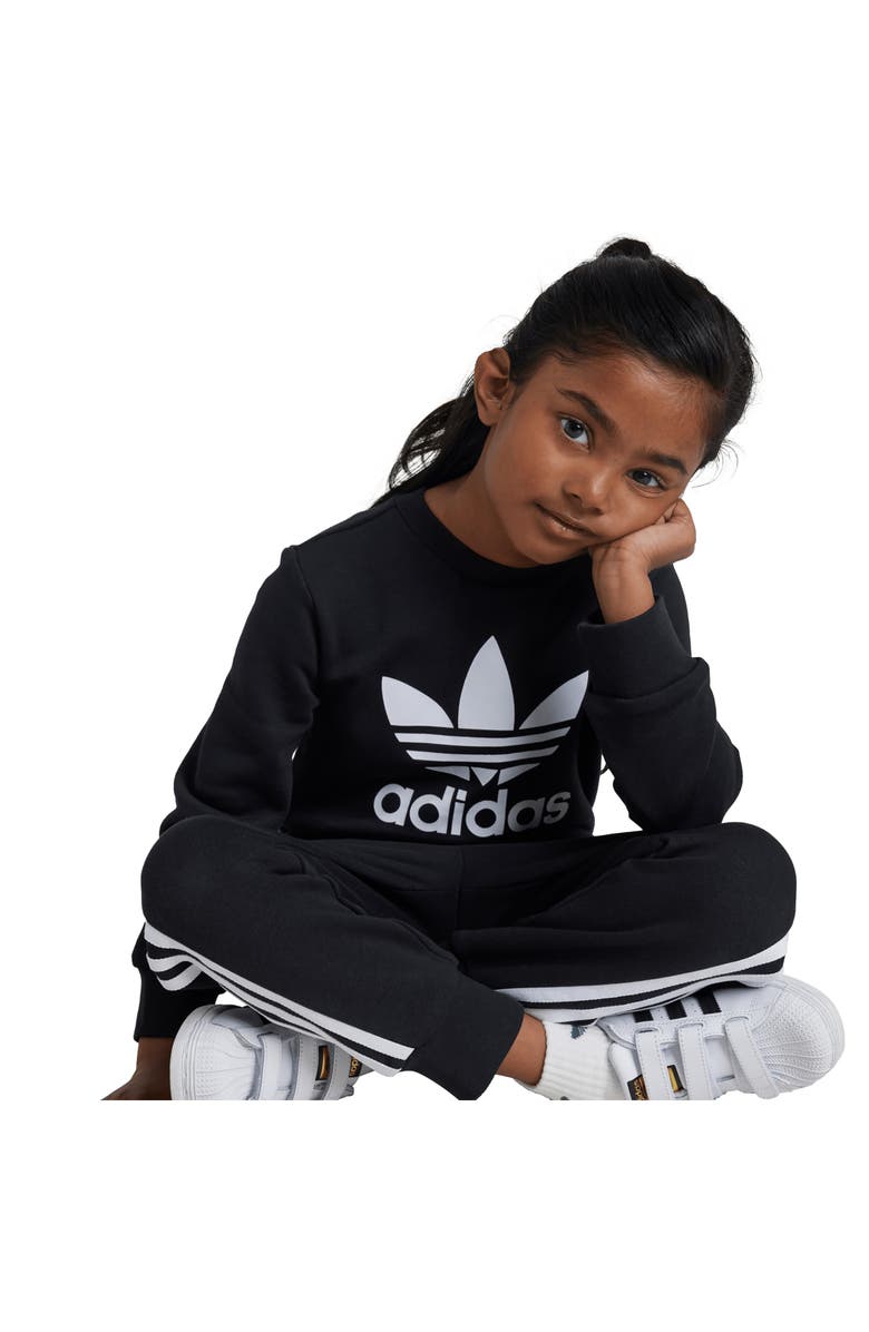 adidas Kids' Adicolor Lifestyle Graphic Sweatshirt & Joggers Set, Alternate, color,