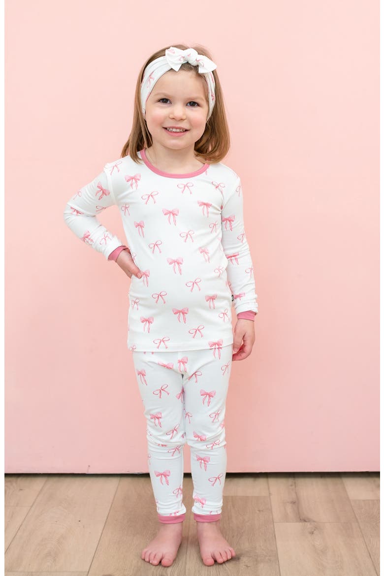 Kids' Fitted Two-Piece Pajamas, Alternate, color, BOW