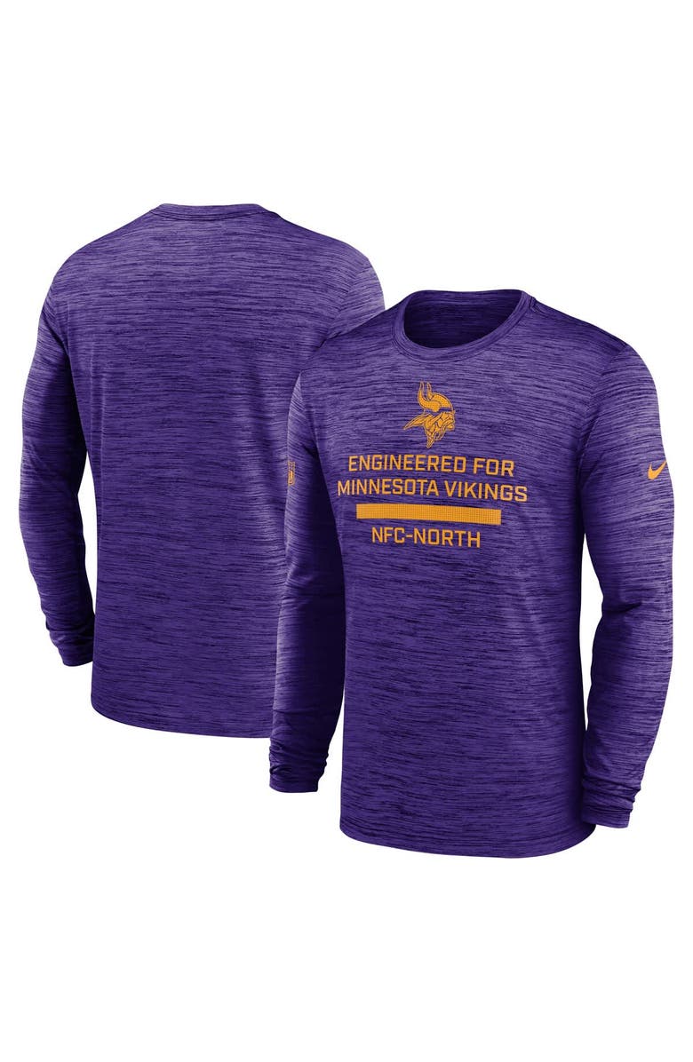 Nike Men's Nike Purple Minnesota Vikings Sideline Velocity Performance Long Sleeve T-Shirt, Main, color, Purple