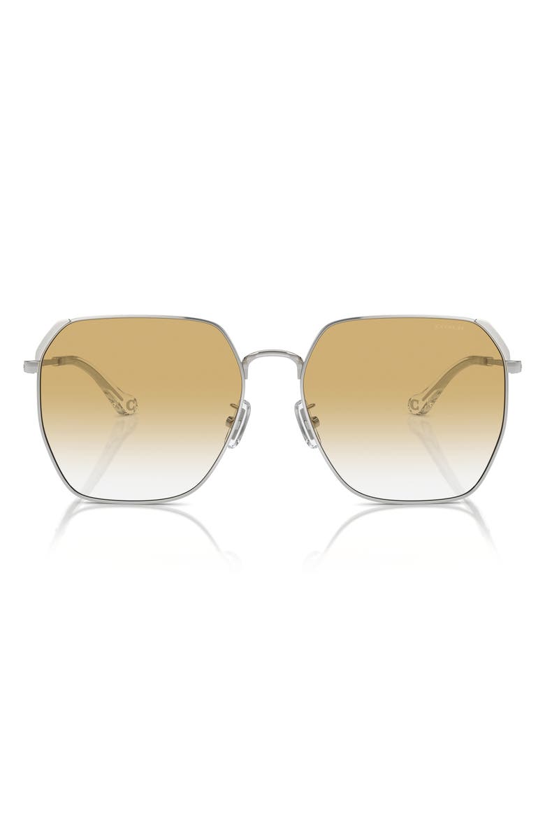 COACH 60mm Square Gradient Sunglasses, Alternate, color,